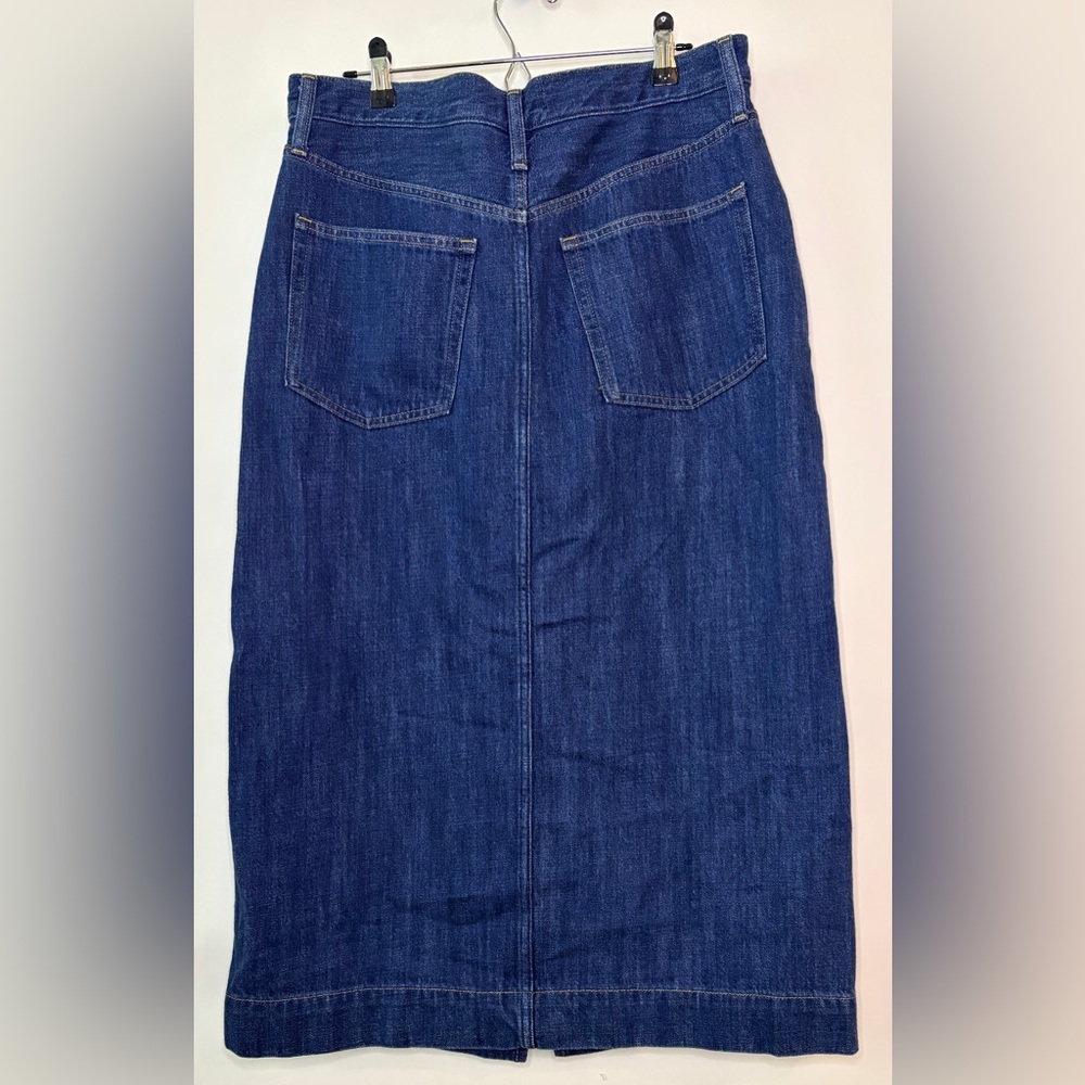NWT J. Crew Denim Midi Skirt 100% Cotton in Rinse Wash Women’s Size 30 - Picture 6 of 13